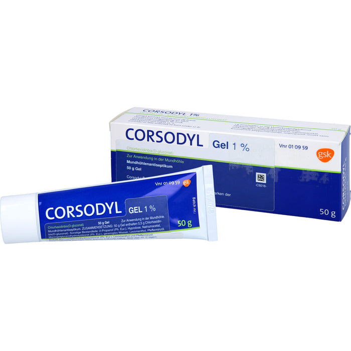 CORSODYL antiseptisches Gel 1 % zur Anwendung in der Mundhöhle, 50 g Gel