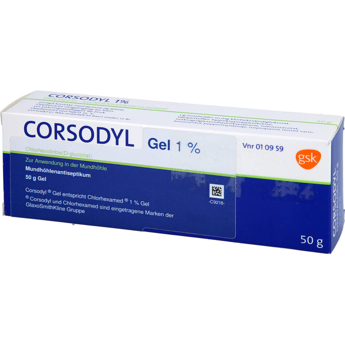 CORSODYL antiseptisches Gel 1 % zur Anwendung in der Mundhöhle, 50 g Gel