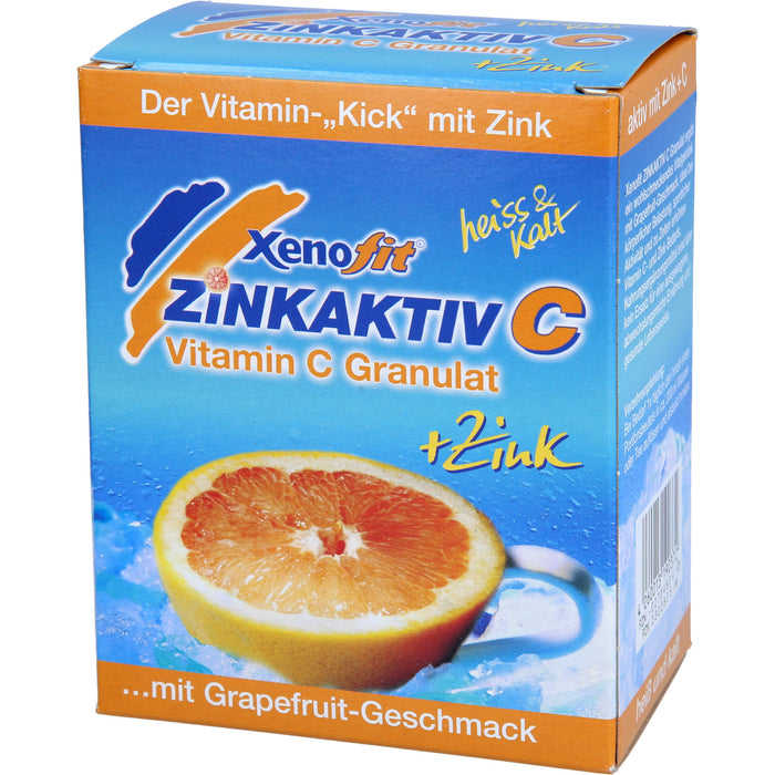 Xenofit Zinkaktiv C Vitamin C Granulat + Zink mit Grapefruit-Geschmack, 10 St. Beutel