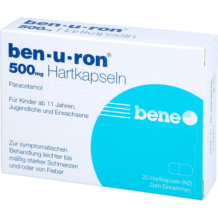Ben-u-ron 500 mg Kapseln, 20 St. Kapseln