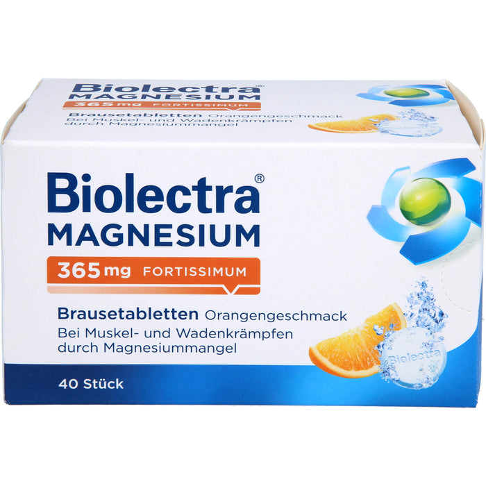 Biolectra Magnesium 365 mg fortissimum Brausetabletten Orangengeschmack, 40 St. Tabletten
