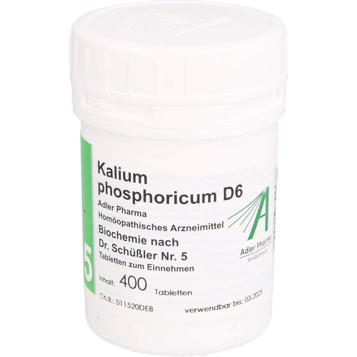 Biochemie Adler 5 Kalium phosphoricum D6 Tbl., 400 St TAB