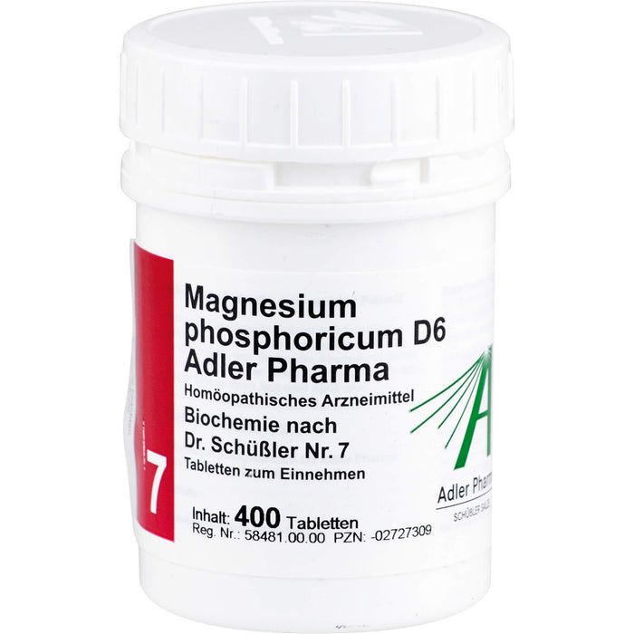 Adler Pharma Biochemie nach Dr. Schüßler Nr. 7 Magnesium phosphoricum D6 Tabletten, 400 St. Tabletten