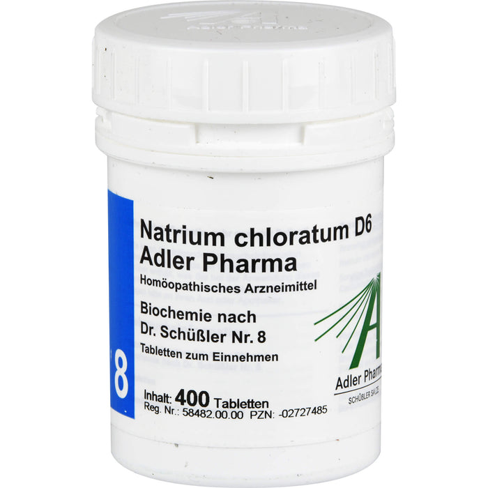 Biochemie Adler 8 Natrium chloratum D6 Tbl., 400 St TAB