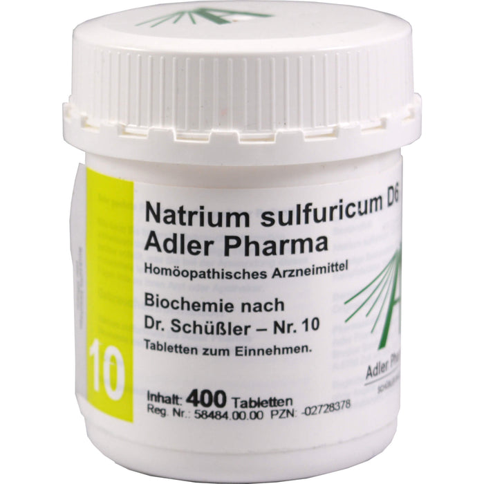 Biochemie Adler 10 Natrium sulfuricum D6 Tbl., 400 St TAB