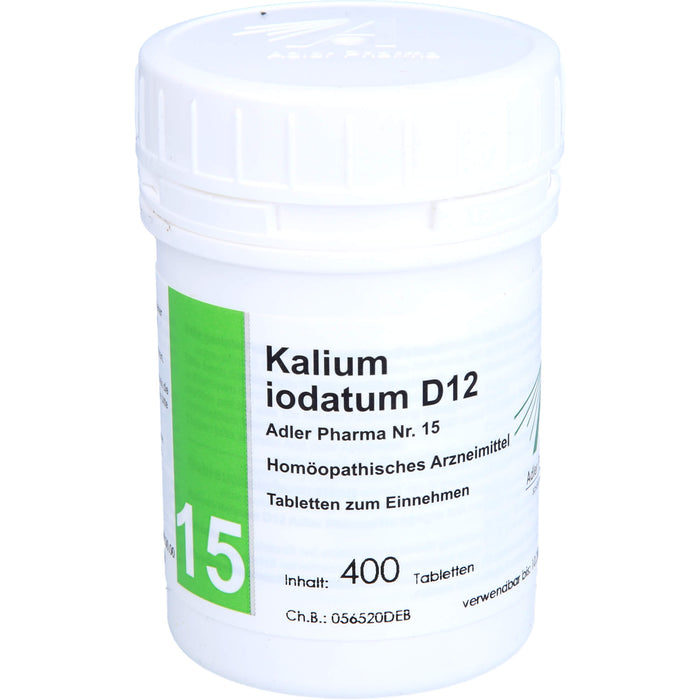 Kalium jodatum D12 Adler Pharma Nr. 15 Tabletten, 400 St. Tabletten