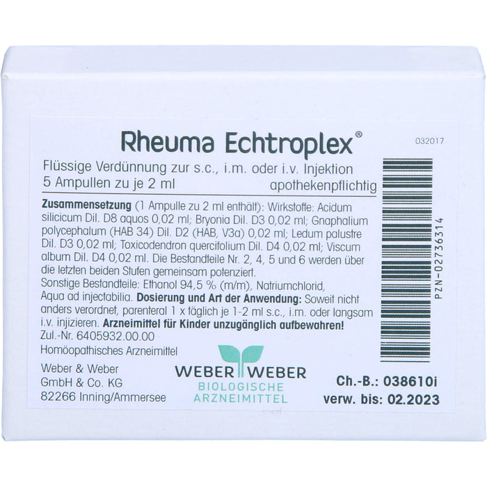 Rheuma Echtroplex Injektionslösung, 10 ml Lösung