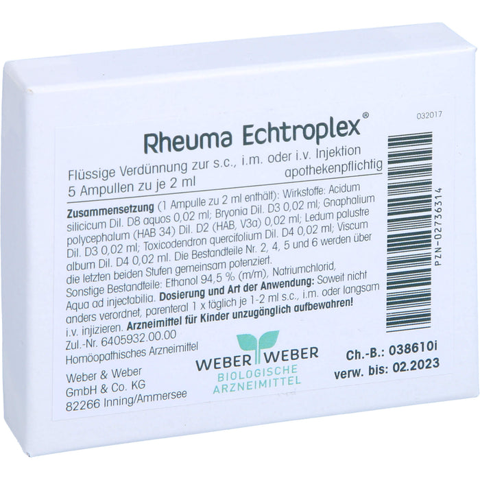 Rheuma Echtroplex Injektionslösung, 10 ml Lösung