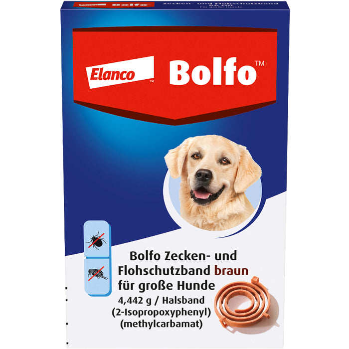 Bolfo Zecken- und Flohschutzband braun für große Hunde, 1 St. Packung