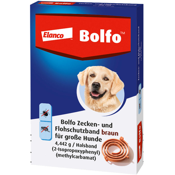 Bolfo Zecken- und Flohschutzband braun für große Hunde, 1 St. Packung