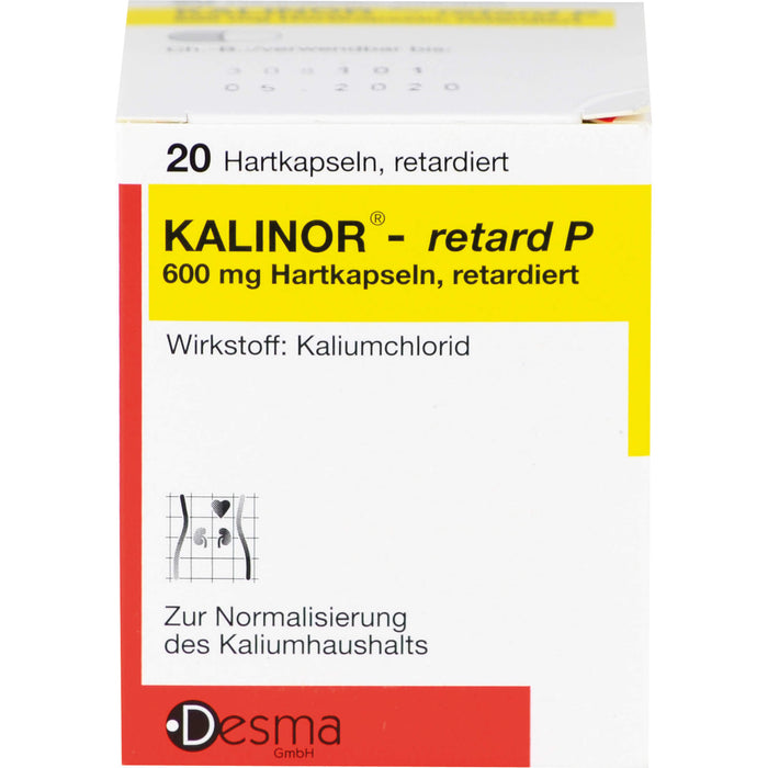 Kalinor-retard P 600 mg Hartkapseln zur Normalisierung des Kaliumhaushalts, 20 St. Kapseln