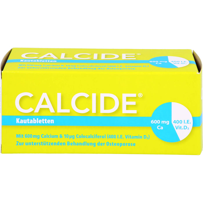 Calcide 600 mg / 400 I.E. Kautabletten, 100 St KTA