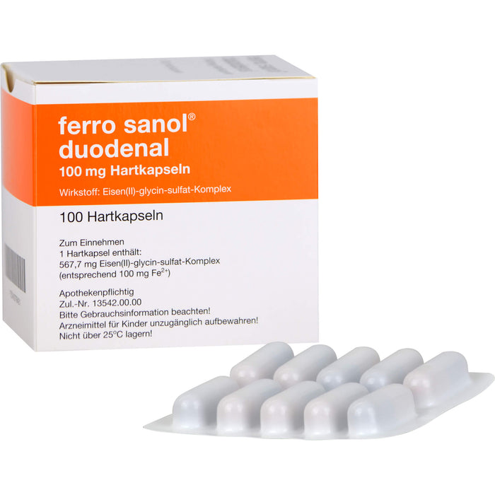 ferro sanol duodenal Hartkapseln gegen Eisenmangel, 100 St. Kapseln