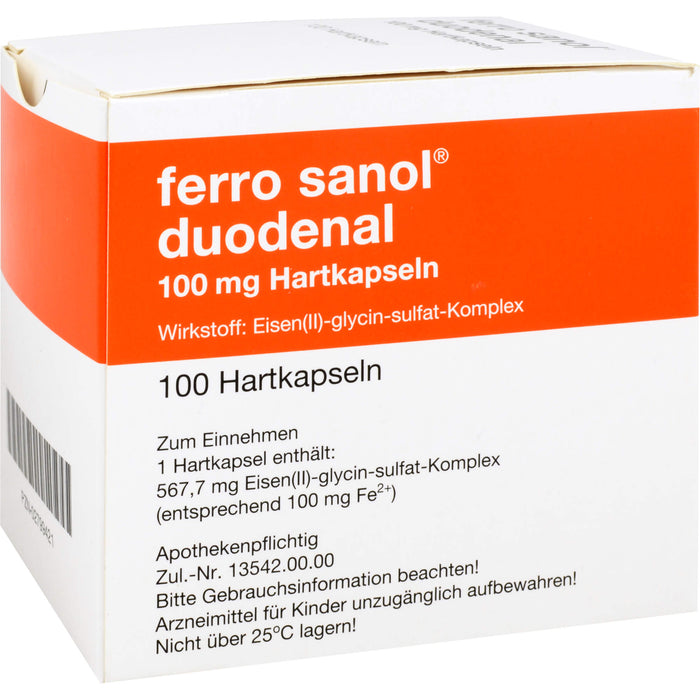 ferro sanol duodenal Hartkapseln gegen Eisenmangel, 100 St. Kapseln