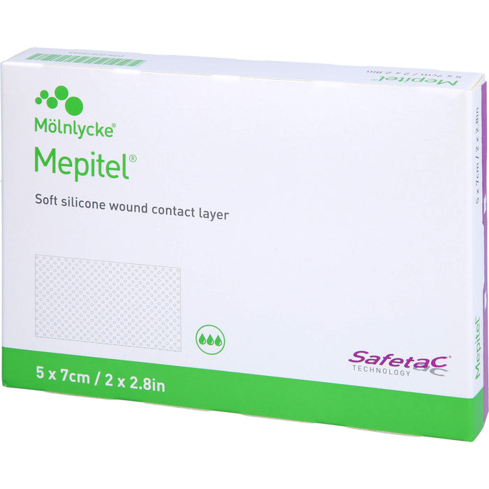 Mepitel weiche Wundkontaktauflage aus Silikon 5 x 7 cm steril, 5 St. Verband