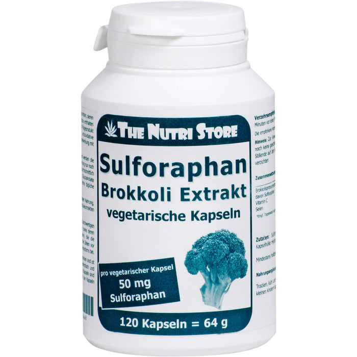 The Nutri Store Sulforaphan 50 mg Brokkoli Extrakt Kapseln, 120 St. Kapseln