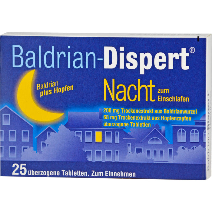 Baldrian-Dispert Nacht überzogene Tabletten, 25 St. Tabletten
