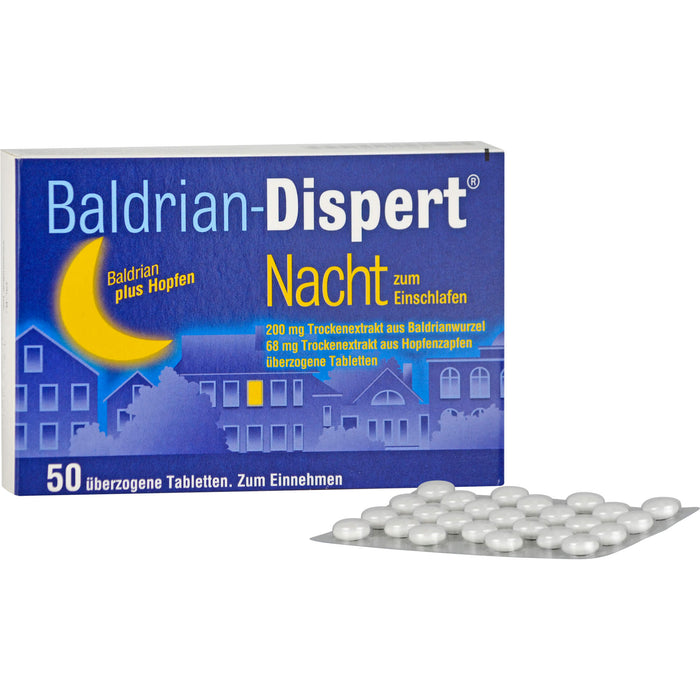 Baldrian-Dispert Nacht zum Einschlafen, 50 St. Tabletten