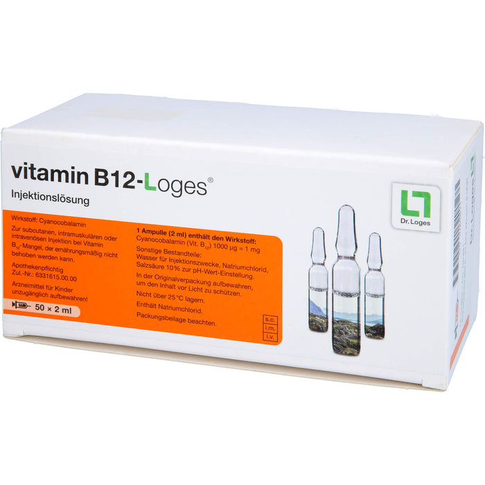 vitamin B12-Loges Injektionslösung bei Vitamin B12-Mangel, 50 St. Ampullen