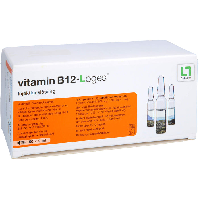 vitamin B12-Loges Injektionslösung bei Vitamin B12-Mangel, 50 St. Ampullen