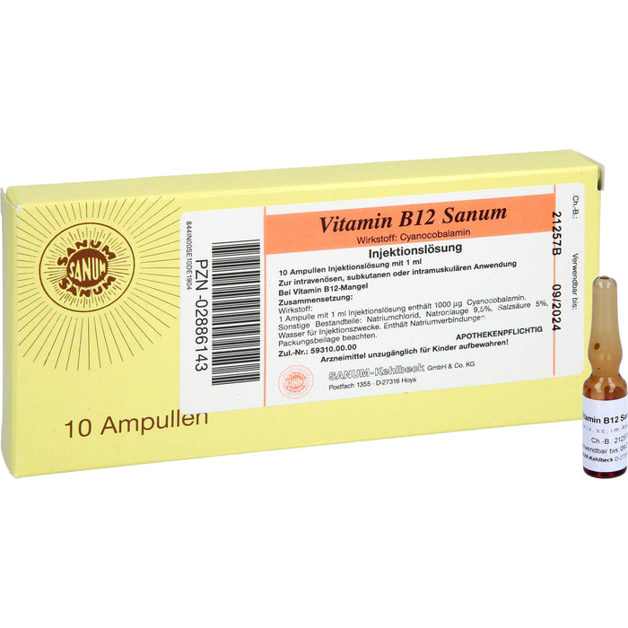 Vitamin B12 Sanum Injektionslösung, 10 St. Ampullen