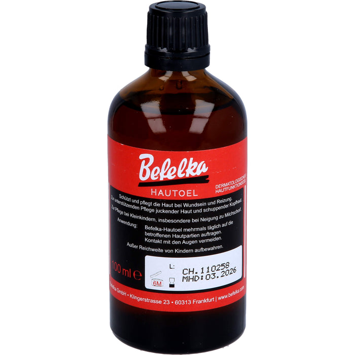 Befelka Hautöl schützt und pflegt die Haut bei Wundsein und Reizung, 100 ml Öl