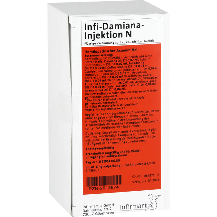 Infi Damiana Injektion N, 50X1 ml AMP