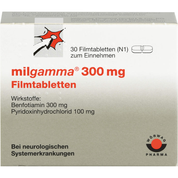 milgamma 300 mg Filmtabletten bei neurologischen Systemerkrankungen, 30 St. Tabletten