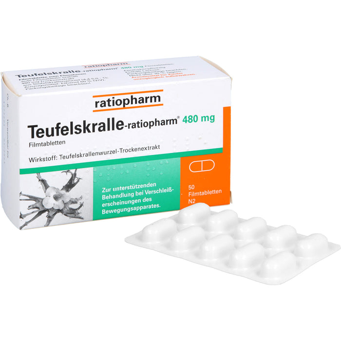 Teufelskralle-ratiopharm 480 mg Filmtabletten, 50 St. Tabletten