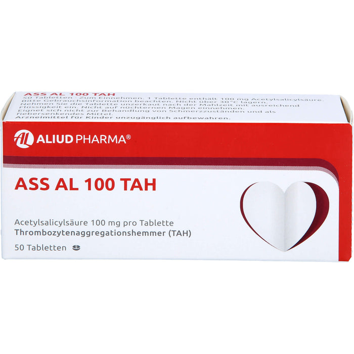 ASS AL 100 TAH Tabletten Thrombozytenaggregationshemmer, 50 St. Tabletten