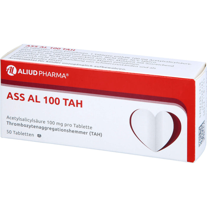 ASS AL 100 TAH Tabletten Thrombozytenaggregationshemmer, 50 St. Tabletten
