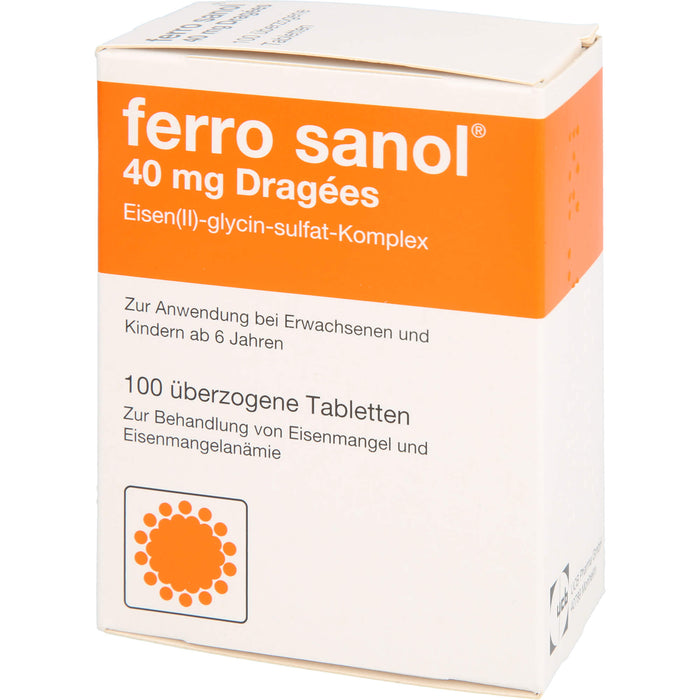 ferro sanol 40 mg Dragées, 100 St. Tabletten