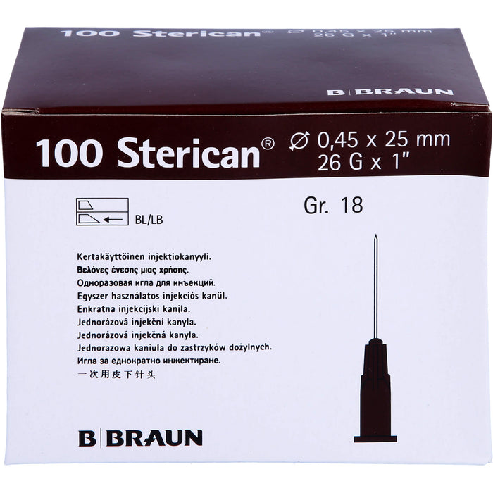 Sterican K Ll0 45x25mmgr18, 100 St KAN