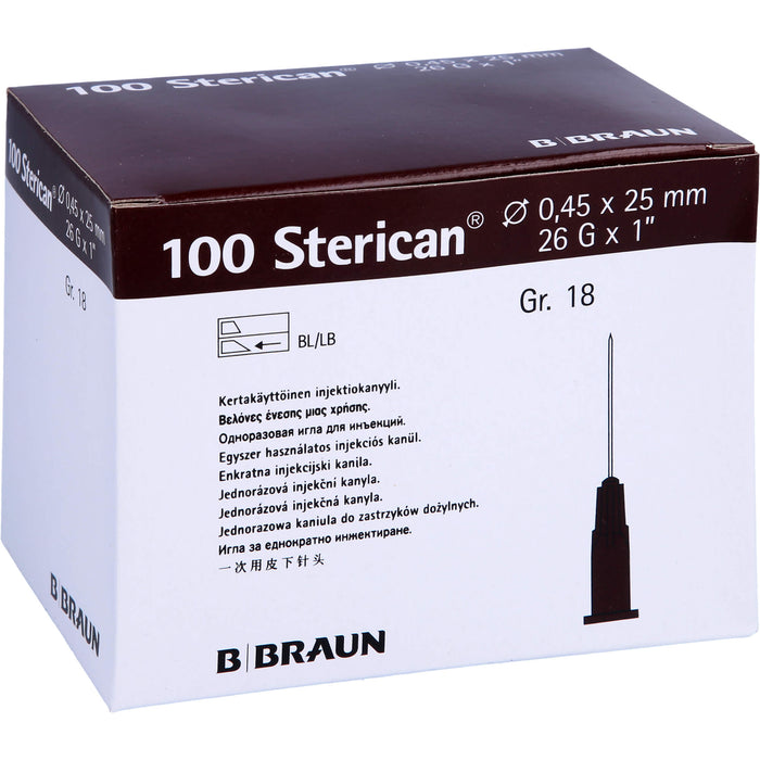 Sterican K Ll0 45x25mmgr18, 100 St KAN