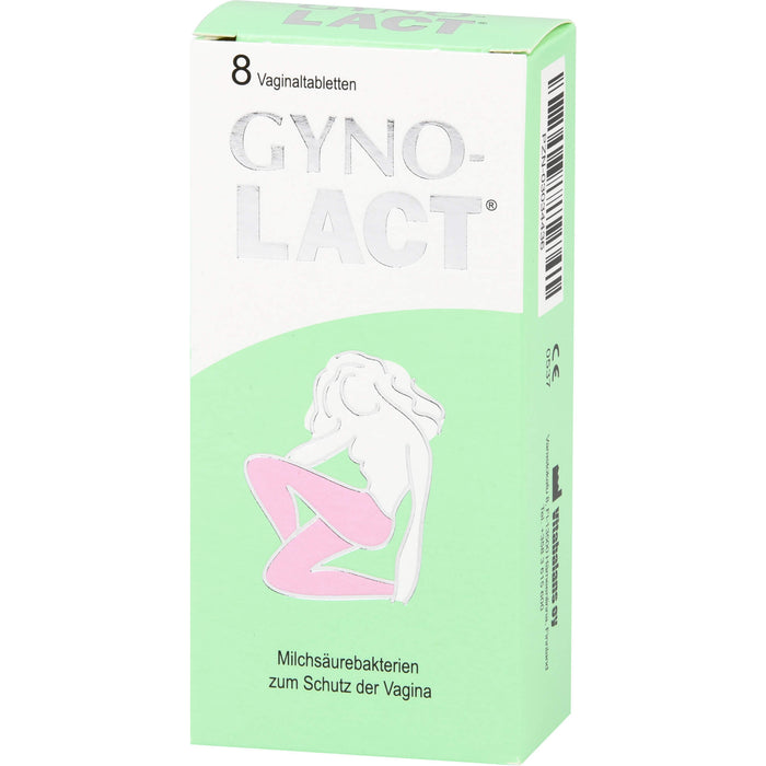 Gynolact Vaginaltabletten zur Regenerierung und Stärkung der natürlichen Milchsäurebakterienflora der Scheide, 8 St. Tabletten