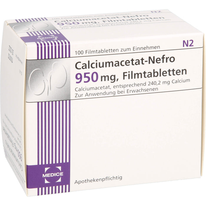 Calciumacetat-Nefro 950mg, Filmtabletten, 100 St FTA