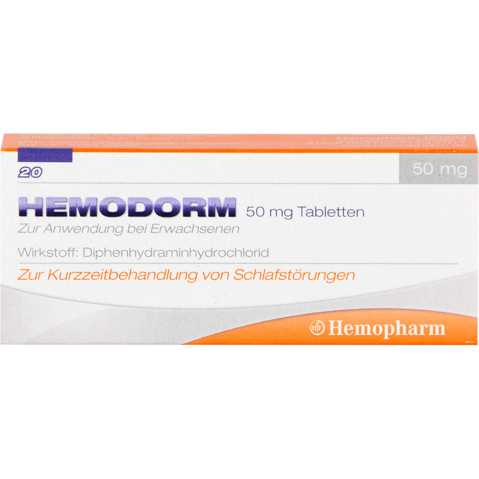 HEMODORM 50 mg Tabletten bei Schlafstörungen, 20 St. Tabletten