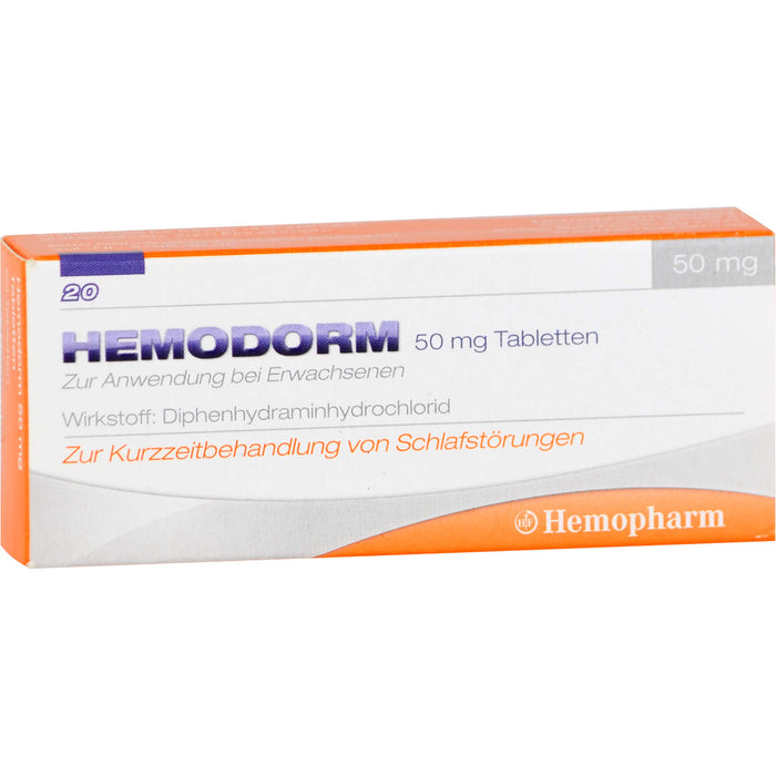 HEMODORM 50 mg Tabletten bei Schlafstörungen, 20 St. Tabletten