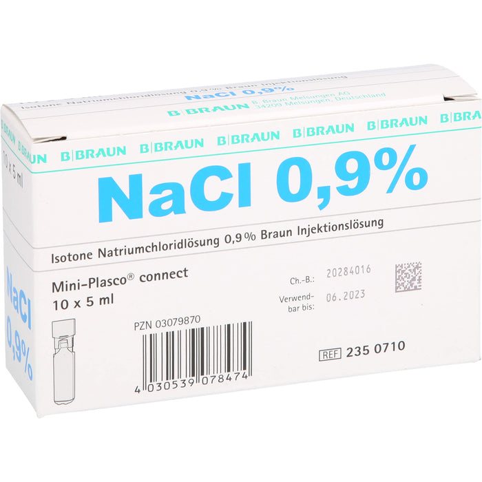 Isotone Kochsalzlösung NaCl 0,9% Braun Mini-Plasco connect, 50 ml Lösung