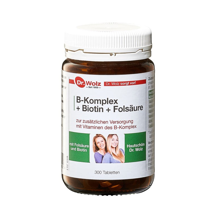 Dr. Wolz B-Komplex + Biotin + Folsäure, 300 St. Tabletten