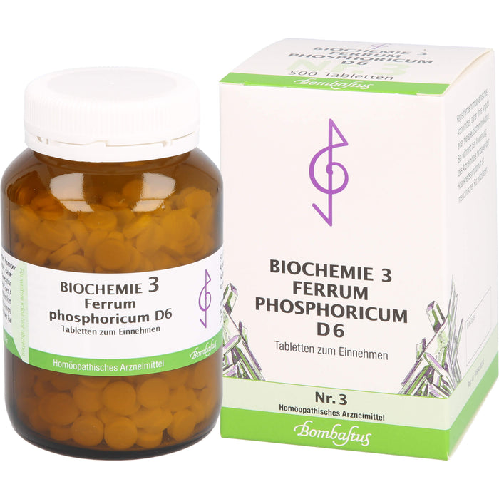 Biochemie 3 Ferrum phosphoricum Bombastus D6 Tbl., 500 St TAB