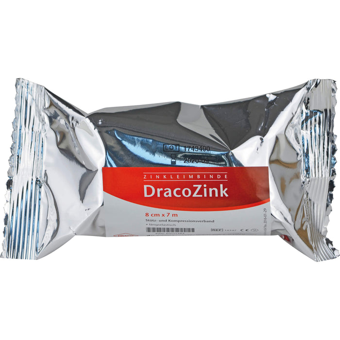 Zinkleimbinde Dracozink 8 cm x 7 m, 1 St. Packung