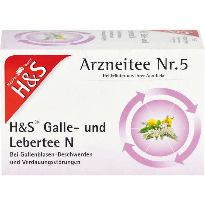 H&S Galle- und Lebertee N Arzneitee Nr. 5 Filterbeutel, 20 St. Filterbeutel