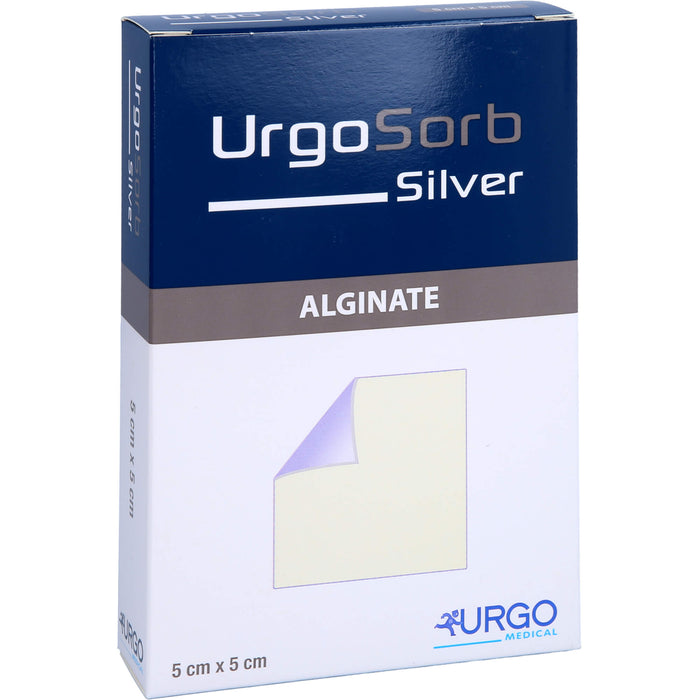 Urgosorb Silver, Calcium-Alginat-Wundauflage mit Silberkomplex, 10 St KOM