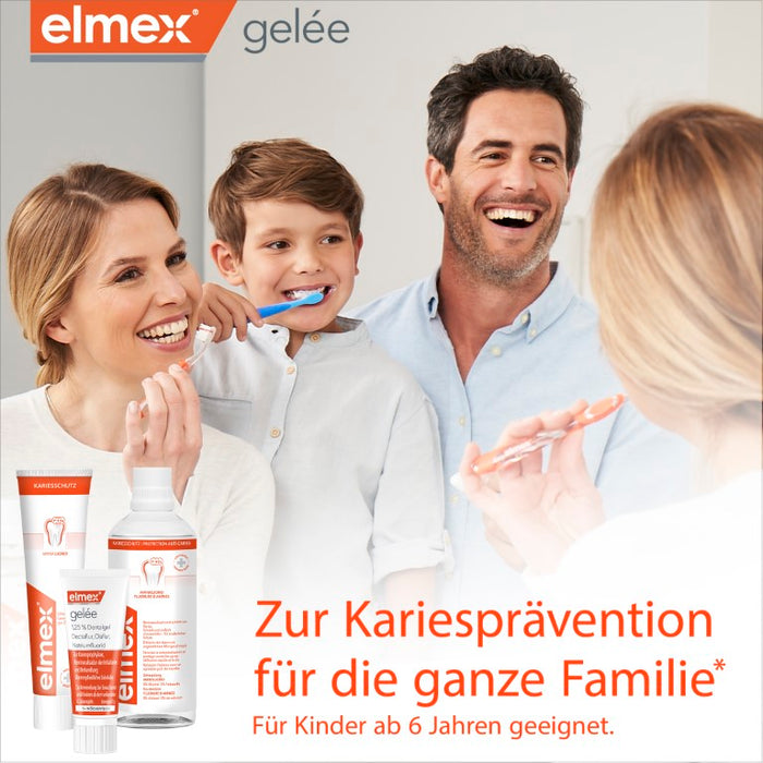 elmex gelée Fluorid Zahnpasta, zum Schutz vor Karies und schmerzempfindlichen Zähnen, 25 g Gel