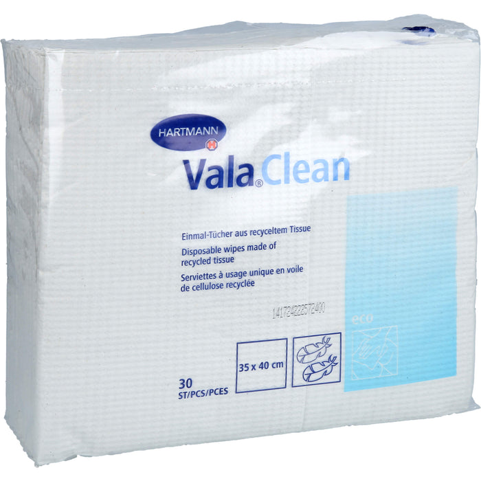 Vala Clean Einmal-Tücher aus recyceltem Tissue 35 x 40 cm, 30 St. Tücher