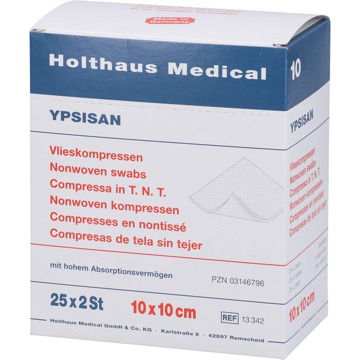 Holthaus Medical Ypsisan Vlieskompressen 10 x 10 cm steril, 50 St. Kompressen