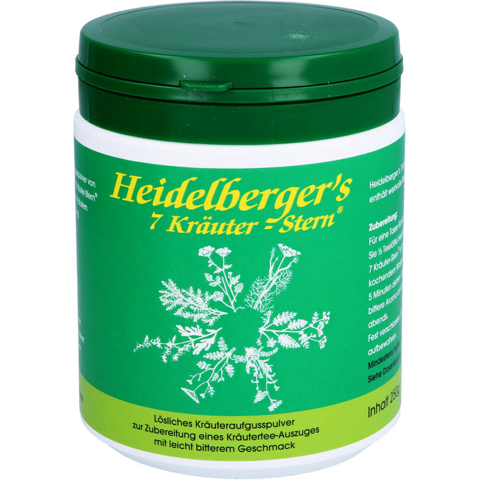 Heidelberger's 7 Kräuter-Stern lösliches Kräuteraufgusspulver, 250 g Pulver