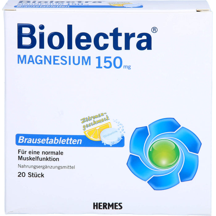 Biolectra Magnesium 150 mg Brausetabletten Zitronengeschmack, 20 St. Tabletten