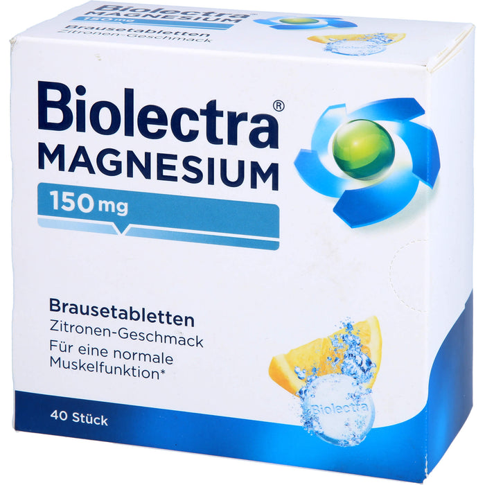 Biolectra Magnesium 150 mg Brausetabletten Zitronengeschmack, 40 St. Tabletten
